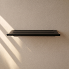 Duschablage gerade Schwarz von vorne an der Wand