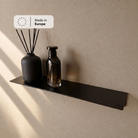 Wandregal mittel Schwarz mit Diffuser und Flakon, Hinweis Made in Europe